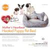 imageKampampH Pet Products Mothers Heated Dog Bed  Anxiety Relief Toy  Gray 16 X 20 Inches ExtraLarge for Dogs130L x 110W x 50Th