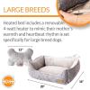 imageKampampH Pet Products Mothers Heated Dog Bed  Anxiety Relief Toy  Gray 16 X 20 Inches ExtraLarge for Dogs200L x 160W x 80Th