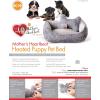 imageKampampH Pet Products Mothers Heated Dog Bed  Anxiety Relief Toy  Gray 16 X 20 Inches ExtraLarge for Dogs200L x 160W x 80Th