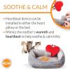imageKampampH Pet Products Mothers Heated Dog Bed  Anxiety Relief Toy  Gray 16 X 20 Inches ExtraLarge for DogsKitten Heartbeat