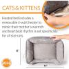 imageKampampH Pet Products Mothers Heated Dog Bed  Anxiety Relief Toy  Gray 16 X 20 Inches ExtraLarge for DogsKitten Heartbeat
