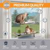 imageKampampH Pet Products Window Lounger Cat Perch with Cat Grass Grow Station Double Level Natural 23 X 12 Inches