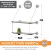 imageKampampH Pet Products Window Lounger Cat Perch with Cat Grass Grow Station Double Level Natural 23 X 12 Inches