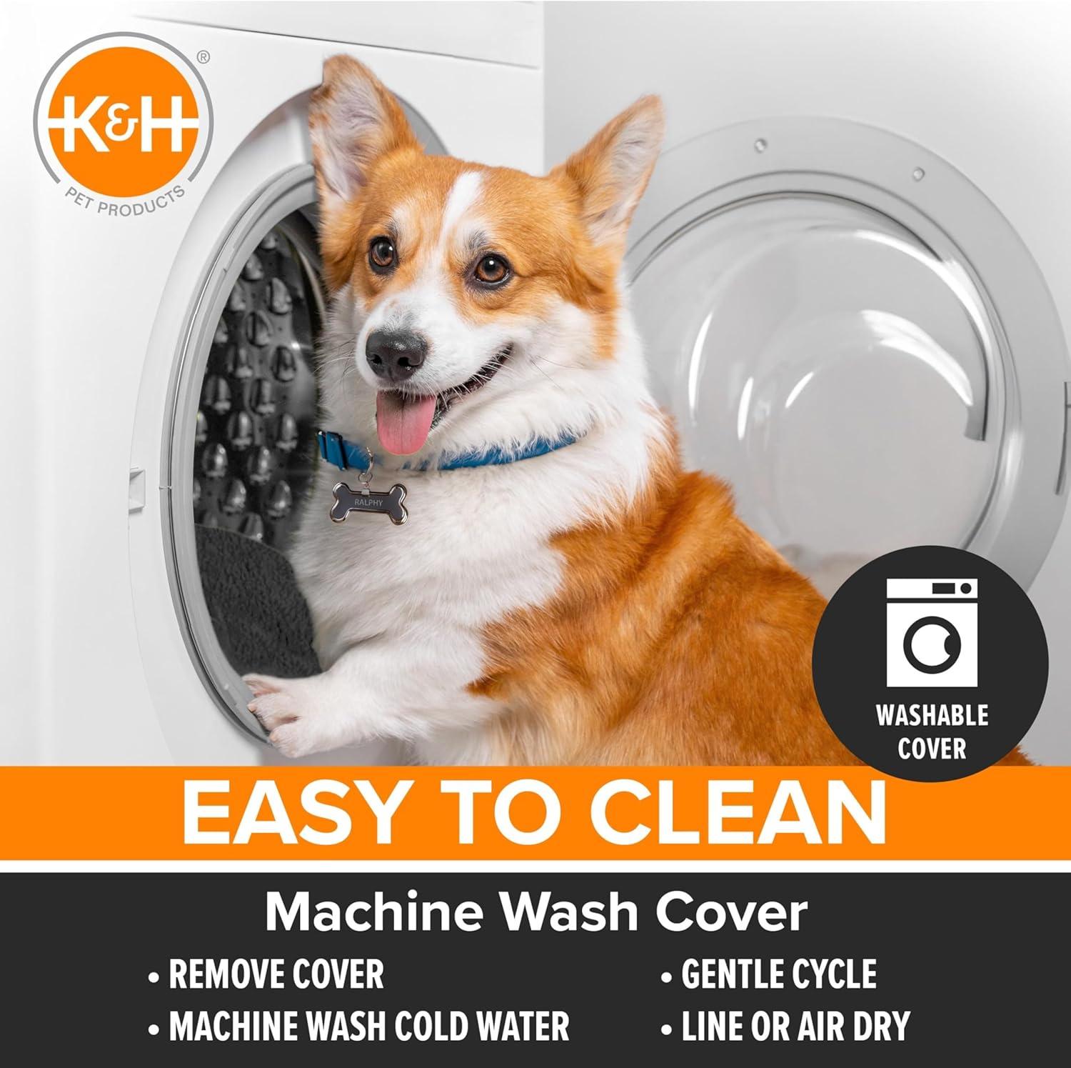 imageKampampH Pet Products LectroSoft Orthopedic Outdoor Heated Dog and Cat Bed for Medium Dogs or Big Cats SoftFlexible Safety Listed Warming Pad Waterproof Washable Cover  Medium 24 X 19in Gray 40WLarge 25 X 36 Inches