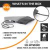 imageKampampH Pet Products LectroSoft Orthopedic Outdoor Heated Dog and Cat Bed for Medium Dogs or Big Cats SoftFlexible Safety Listed Warming Pad Waterproof Washable Cover  Medium 24 X 19in Gray 40WMedium 19 X 24 Inches