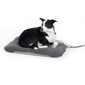 imageKampampH Pet Products LectroSoft Orthopedic Outdoor Heated Dog and Cat Bed for Medium Dogs or Big Cats SoftFlexible Safety Listed Warming Pad Waterproof Washable Cover  Medium 24 X 19in Gray 40WMedium 19 X 24 Inches