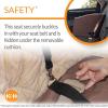 imageKampampH Pet Products Bucket Booster Dog Car Seat Seat Belt Secured 2 Safety Leashes Washable Covers Sturdy Dog Booster Seats for Small to Medium Pets  Large GrayGrayTanTan