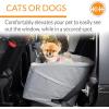 imageKampampH Pet Products Bucket Booster Dog Car Seat Seat Belt Secured 2 Safety Leashes Washable Covers Sturdy Dog Booster Seats for Small to Medium Pets  Large GrayGrayGrayGray