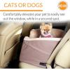 imageKampampH Pet Products Bucket Booster Dog Car Seat Seat Belt Secured 2 Safety Leashes Washable Covers Sturdy Dog Booster Seats for Small to Medium Pets  Large GrayGrayTanTan