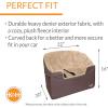 imageKampampH Pet Products Bucket Booster Dog Car Seat Seat Belt Secured 2 Safety Leashes Washable Covers Sturdy Dog Booster Seats for Small to Medium Pets  Large GrayGrayTanTan