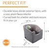 imageKampampH Pet Products Bucket Booster Dog Car Seat Seat Belt Secured 2 Safety Leashes Washable Covers Sturdy Dog Booster Seats for Small to Medium Pets  Large GrayGrayGrayGray