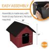imageKampampH Pet Products Heated Outdoor Cat House for Outside Pets in Winter Weatherproof Outdoor House for Ferals Insulated Kitty Shelter 2 Doors Waterproof Heated Cat Bed Safety Listed  OliveBlackRedBlack