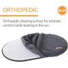 imageKampampH Pet Products Kitty Sill Cat Window Perch for Large Cats Orthopedic Window Hammock Bed Holds 40LBS Washable Cover Kitty Windowsill Bed Seat for Indoors  Gray Fleece Unheated 14 X 24in