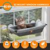 image:imageKampH Cat Window Perch EZ Mount Window Hammock  Sturdy Kitty Sill Seat Strong Suction Cups Metal Frame SpaceSaving CordFree Design Cozy Sunbathing Bed for Large Indoor Cats Holds 50 lbs