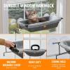 image:imageKampH Cat Window Perch EZ Mount Window Hammock  Sturdy Kitty Sill Seat Strong Suction Cups Metal Frame SpaceSaving CordFree Design Cozy Sunbathing Bed for Large Indoor Cats Holds 50 lbs