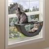 image:imageKampH Cat Window Perch EZ Mount Double Window Hammock  Sturdy 2Level Kitty Sill Seat Strong Suction Cups Metal Frame CordFree Cozy Sunbathing Bed for Multiple Indoor Cats Holds 50 lbs
