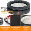 image:imageKampH Heated Cat Bed Indoor Thermo Pet Cuddler with Removable Waterproof Cat Heating Pad Calming Warm Small Dog Donut Bed with Dual Bolsters Machine Washable Non Slip Base MET Listed  Gray 22