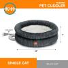 image:imageKampH Heated Cat Bed Indoor Thermo Pet Cuddler with Removable Waterproof Cat Heating Pad Calming Warm Small Dog Donut Bed with Dual Bolsters Machine Washable Non Slip Base MET Listed  Gray 22