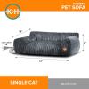 image:imageKampH Heated Cat and Dog Bed Indoor Thermo Pet Sofa with Removable Waterproof Cat Heating Pad Indoor Warming Orthopedic Dog Couch Bed Machine Washable Non Slip Base MET Listed  Gray 26 x 18