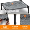 image:imageKampH Cat Hammock Bed  FreeStanding Elevated Cot Indoor Pet Bed with Metal Frame Washable Plush Cover Rubber Feet ToolFree Assembly Hammock for Large Cats or Small Dogs  Gray 22 x 17