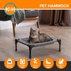 image:imageKampH Cat Hammock Bed  FreeStanding Elevated Cot Indoor Pet Bed with Metal Frame Washable Plush Cover Rubber Feet ToolFree Assembly Hammock for Large Cats or Small Dogs  Gray 22 x 17