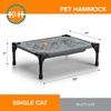 image:imageKampH Cat Hammock Bed  FreeStanding Elevated Cot Indoor Pet Bed with Metal Frame Washable Plush Cover Rubber Feet ToolFree Assembly Hammock for Large Cats or Small Dogs  Gray 22 x 17