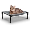 image:imageKampH Cat Hammock Bed  FreeStanding Elevated Cot Indoor Pet Bed with Metal Frame Washable Plush Cover Rubber Feet ToolFree Assembly Hammock for Large Cats or Small Dogs  Gray 22 x 17