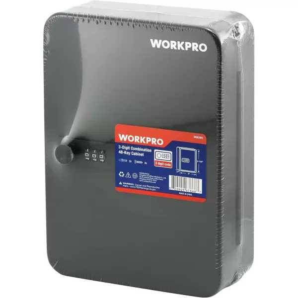 WORKPRO W082083 48 Key Steel Cabinet with Combination Lock 10 In x 7 In x 3 In Single PackWORKPRO W082083 48 Key Steel Cabinet with Combination Lock 10 In x 7 In x 3 In Single Pack