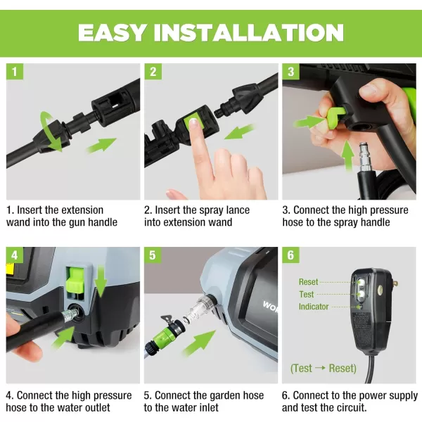 WORKPRO Compact Pressure Washer 1900 Max PSI 18 GPM 12Amp Electric High Pressure Washer with 4 Nozzles Soap Applicator and Pressure Washer Hose Power Washer Cleans CarsGardenFencesPatiosWORKPRO Compact Pressure Washer 1900 Max PSI 18 GPM 12Amp Electric High Pressure Washer with 4 Nozzles Soap Applicator and Pressure Washer Hose Power Washer Cleans CarsGardenFencesPatios