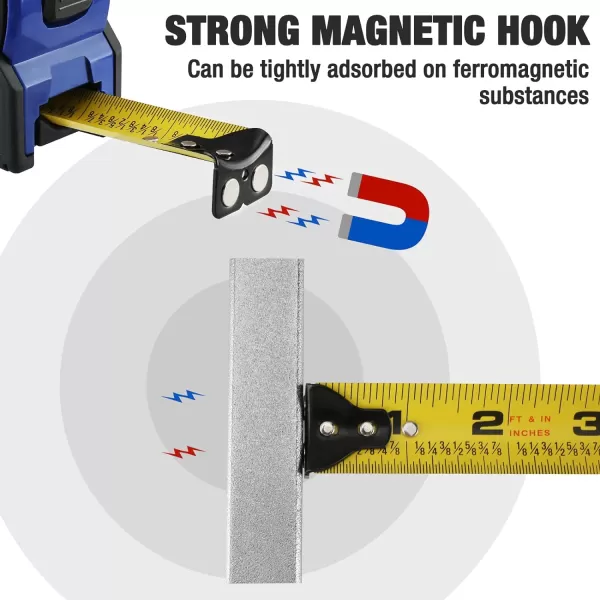 WORKPRO 25FT Tape Measure 18 Fractions Easy Read Measuring Tape Retractable Nylon Coating Measurement Tape Accuracy 132 Magnetic Hook Belt Clip Rubber Protective CasingWORKPRO 25FT Tape Measure 18 Fractions Easy Read Measuring Tape Retractable Nylon Coating Measurement Tape Accuracy 132 Magnetic Hook Belt Clip Rubber Protective Casing