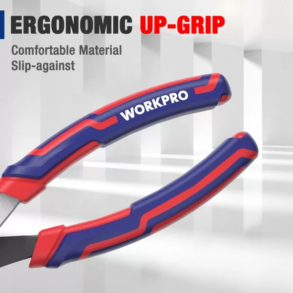 WORKPRO 8 Slip Joint Pliers Tool Large Soft GripRust Prevention Finish 3Zone Serrated Jaw Forged from High Carbon Steel for Maximum GripWORKPRO 8 Slip Joint Pliers Tool Large Soft GripRust Prevention Finish 3Zone Serrated Jaw Forged from High Carbon Steel for Maximum Grip