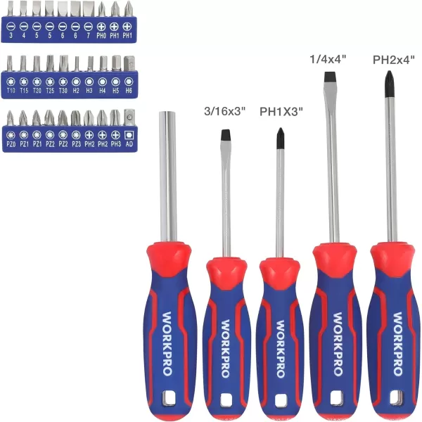 WORKPRO 87 Piece Household Hand Tool Kit General Auto Repair Tool Set with Pliers Screwdrivers Sockets Wrenches and Toolbox Storage Case Mechanic Tool Set for Homeowner Diyer HandymanWORKPRO 87 Piece Household Hand Tool Kit General Auto Repair Tool Set with Pliers Screwdrivers Sockets Wrenches and Toolbox Storage Case Mechanic Tool Set for Homeowner Diyer Handyman