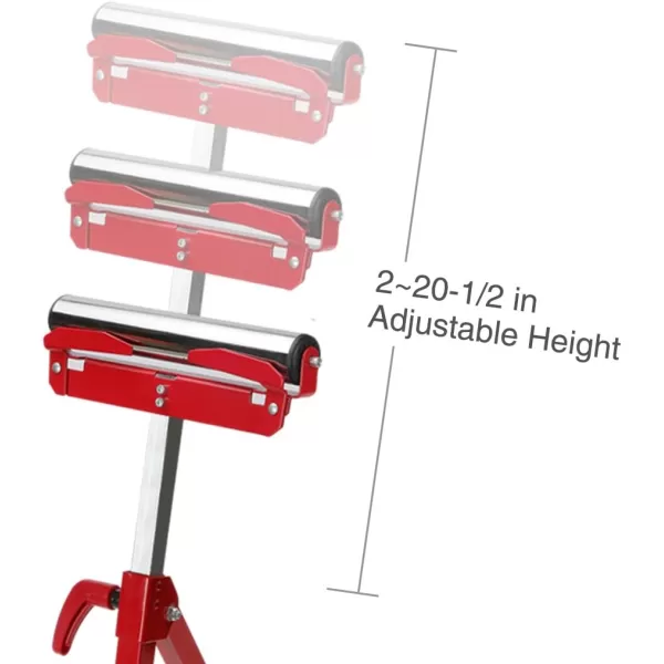 WORKPRO Folding Roller Stand Height Adjustable Heavy Duty 250 LB Load Capacity Outfeed Woodworking1