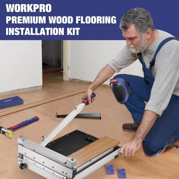 WORKPRO Laminate Wood Flooring Installation Kit with Reinforced DoubleFaced Mallet Heavy Duty Pull Bar Tapping Block and 30Piece Spacers IncludedMulticolor35