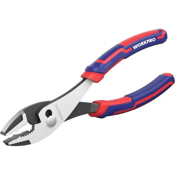 WORKPRO 8 Slip Joint Pliers Tool Large Soft GripRust Prevention Finish 3Zone Serrated Jaw Forged from High Carbon Steel for Maximum GripWORKPRO 8 Slip Joint Pliers Tool Large Soft GripRust Prevention Finish 3Zone Serrated Jaw Forged from High Carbon Steel for Maximum Grip