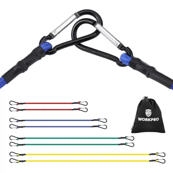 WORKPRO Bungee Cords with Aluminum Alloy Hook 8 Pack Long Heavy Duty Bungee Cord Assorted Size 18 24 48 60 Extra Strong Black Bungee Straps for Luggage Rack Camping Cargo Bike TransportingWORKPRO Bungee Cords with Aluminum Alloy Hook 8 Pack Long Heavy Duty Bungee Cord Assorted Size 18 24 48 60 Extra Strong Black Bungee Straps for Luggage Rack Camping Cargo Bike Transporting
