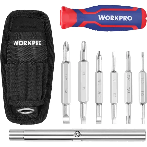 WORKPRO 15in1 Multibit Screwdriver Set Tool All in One Portable Multipurpose Screwdriver SlottedPhilipsTorxSquareWORKPRO 15in1 Multibit Screwdriver Set Tool All in One Portable Multipurpose Screwdriver SlottedPhilipsTorxSquare