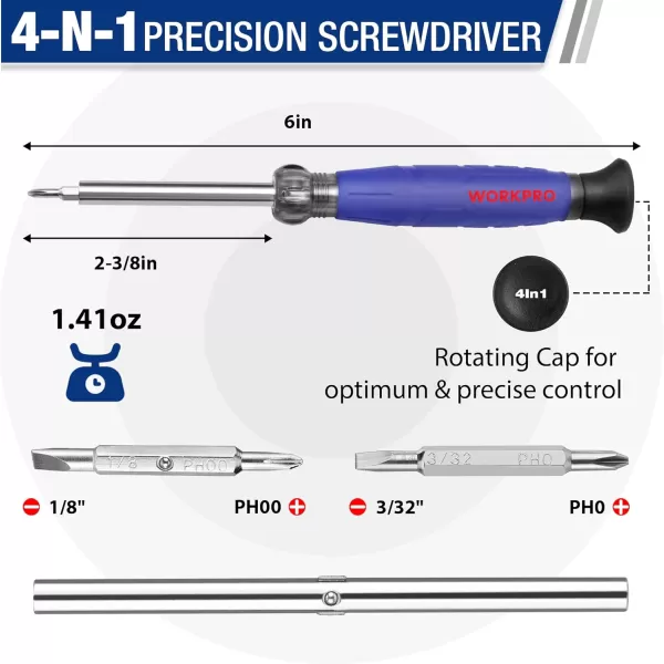 WORKPRO 6in1 Basic amp 4in1 Electronics ScrewdriverNut Driver Set Tool Cushion Grip 2PCS Portable Screwdriver 8 Basic amp PrecisionnbspBits PhilipsSlotted 2 Nut Driver SizesWORKPRO 6in1 Basic amp 4in1 Electronics ScrewdriverNut Driver Set Tool Cushion Grip 2PCS Portable Screwdriver 8 Basic amp PrecisionnbspBits PhilipsSlotted 2 Nut Driver Sizes