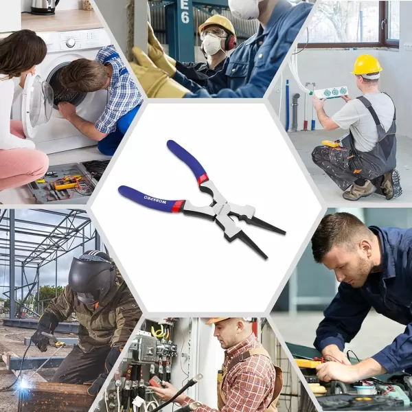 WORKPRO 8 Welding Pliers MultiFunctional CRV Steel Welding Pliers for Welding Electrical Mechanical Workshop and Home UseWORKPRO 8 Welding Pliers MultiFunctional CRV Steel Welding Pliers for Welding Electrical Mechanical Workshop and Home Use