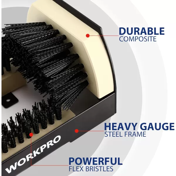 WORKPRO Boot Scrubber Heavy Duty Boot Cleaning Scraper Brush Shoe Mud Cleaner for Indoor and Outdoor UseWORKPRO Boot Scrubber Heavy Duty Boot Cleaning Scraper Brush Shoe Mud Cleaner for Indoor and Outdoor Use