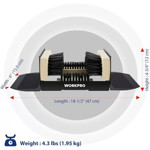 WORKPRO Boot Scrubber Heavy Duty Boot Cleaning Scraper Brush Shoe Mud Cleaner for Indoor and Outdoor UseWORKPRO Boot Scrubber Heavy Duty Boot Cleaning Scraper Brush Shoe Mud Cleaner for Indoor and Outdoor Use