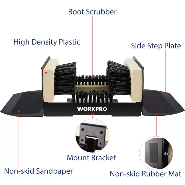 WORKPRO Boot Scrubber Heavy Duty Boot Cleaning Scraper Brush Shoe Mud Cleaner for Indoor and Outdoor UseWORKPRO Boot Scrubber Heavy Duty Boot Cleaning Scraper Brush Shoe Mud Cleaner for Indoor and Outdoor Use