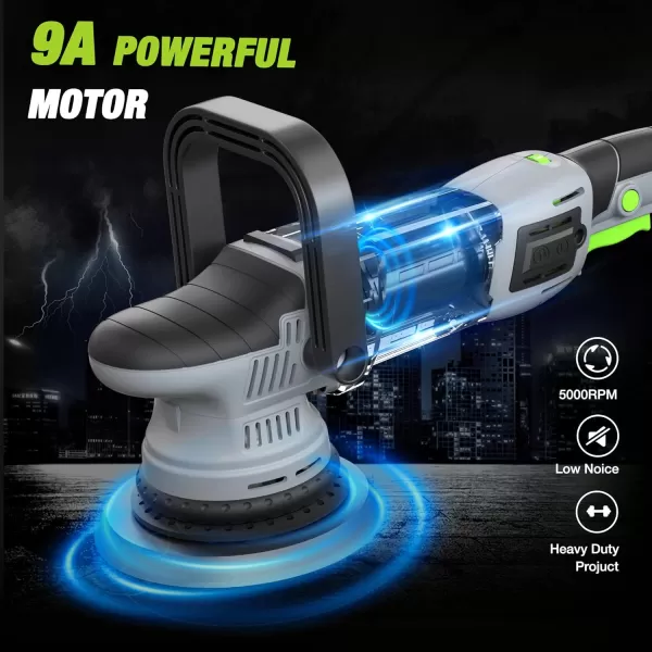WORKPRO Buffer Polisher 6inch 1080W Dual Action Random Orbital Polish Kit for Car Detailing 6 Variable Speed DA Polisher with BackingWoolenFoam Pads Towel for Waxing Buffing PolishingWORKPRO Buffer Polisher 6inch 1080W Dual Action Random Orbital Polish Kit for Car Detailing 6 Variable Speed DA Polisher with BackingWoolenFoam Pads Towel for Waxing Buffing Polishing