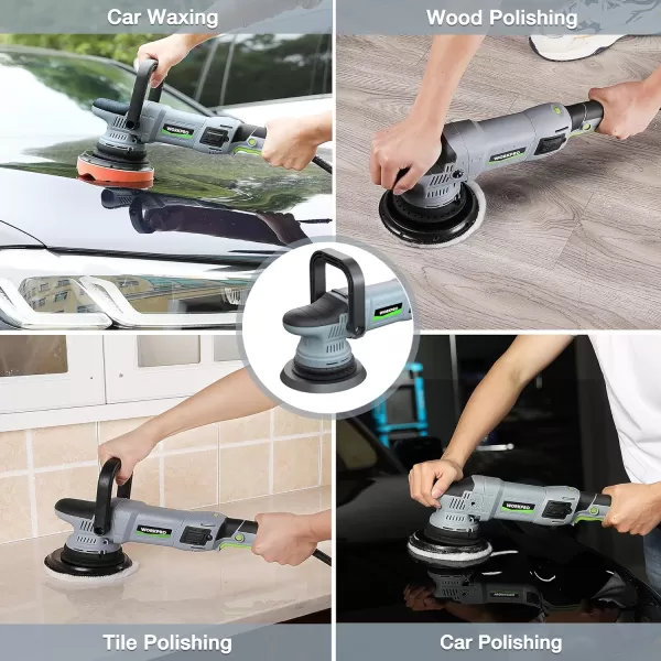 WORKPRO Buffer Polisher 6inch 1080W Dual Action Random Orbital Polish Kit for Car Detailing 6 Variable Speed DA Polisher with BackingWoolenFoam Pads Towel for Waxing Buffing PolishingWORKPRO Buffer Polisher 6inch 1080W Dual Action Random Orbital Polish Kit for Car Detailing 6 Variable Speed DA Polisher with BackingWoolenFoam Pads Towel for Waxing Buffing Polishing