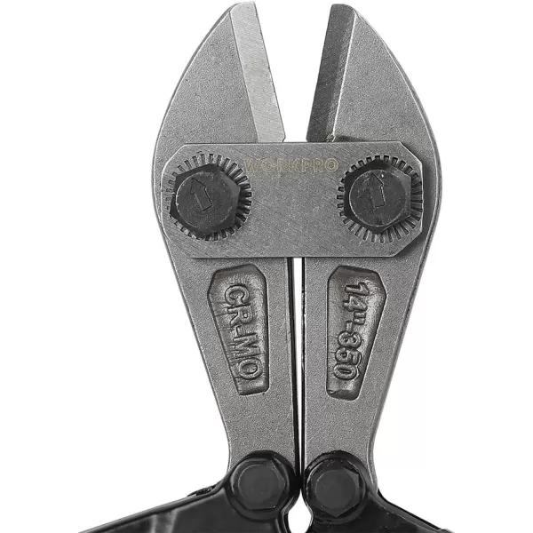 WORKPRO Mini Bolt Cutter 8inch Spring Loaded Small Heavy Duty Wire Cable Cutter Snips Clippers with Soft AntiSlip Handle14 Inch Bolt Cutter  Padlock 1Pack