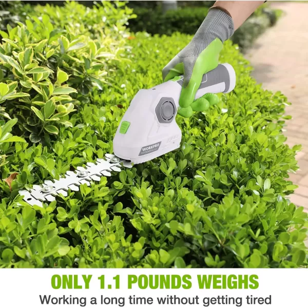 WORKPRO Pink Cordless Grass Shear amp Shrubbery Trimmer  2 in 1 Handheld Hedge Trimmer 72V Electric Grass Trimmer Hedge ShearsGrass Cutter 20Ah Rechargeable LithiumIon Battery  Pink RibbonWhite