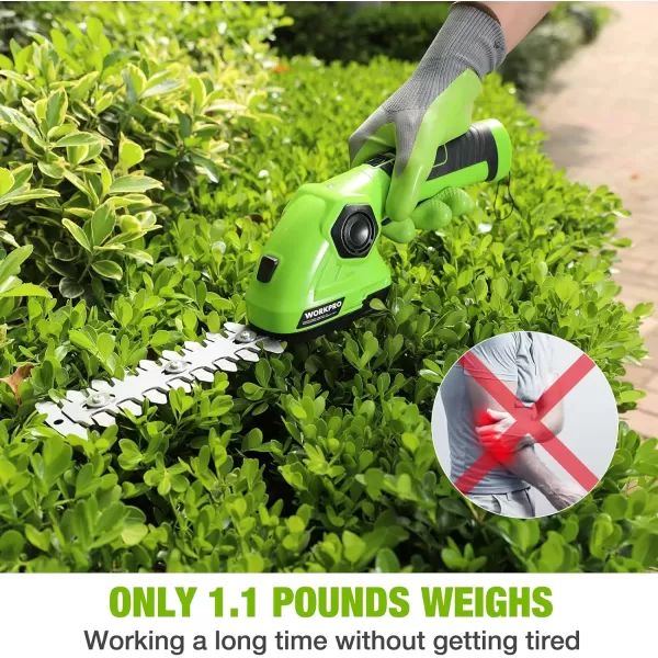 WORKPRO Pink Cordless Grass Shear amp Shrubbery Trimmer  2 in 1 Handheld Hedge Trimmer 72V Electric Grass Trimmer Hedge ShearsGrass Cutter 20Ah Rechargeable LithiumIon Battery  Pink RibbonGreen