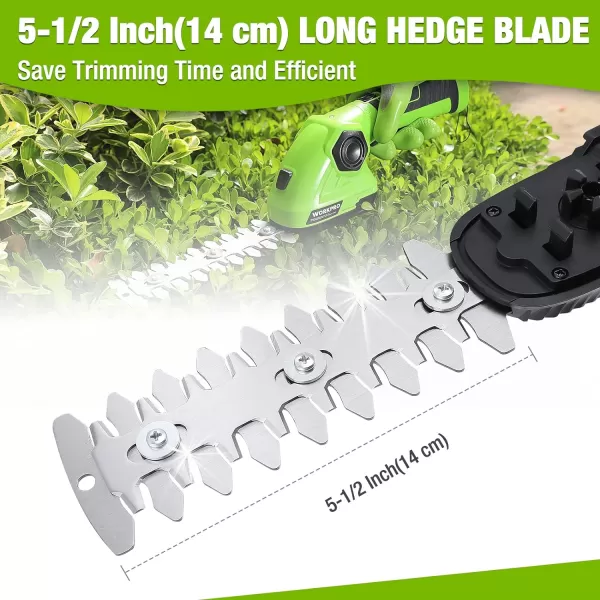 WORKPRO Pink Cordless Grass Shear amp Shrubbery Trimmer  2 in 1 Handheld Hedge Trimmer 72V Electric Grass Trimmer Hedge ShearsGrass Cutter 20Ah Rechargeable LithiumIon Battery  Pink RibbonGreen