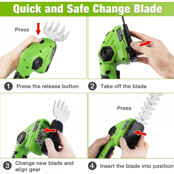 WORKPRO Pink Cordless Grass Shear amp Shrubbery Trimmer  2 in 1 Handheld Hedge Trimmer 72V Electric Grass Trimmer Hedge ShearsGrass Cutter 20Ah Rechargeable LithiumIon Battery  Pink RibbonGreen