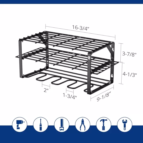 WORKPRO Power Tool Organizer Wall Mounted Power Tool Holder 3Tiers Storage Rack for Cordless Drill Storage 150 LBS Load Capacity for Garage Warehouse WorkshopWORKPRO Power Tool Organizer Wall Mounted Power Tool Holder 3Tiers Storage Rack for Cordless Drill Storage 150 LBS Load Capacity for Garage Warehouse Workshop